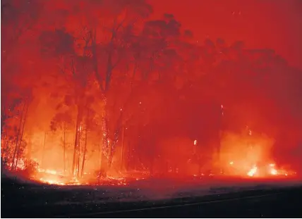  ??  ?? Catastroph­ic The horrendous bushfires continue to cause devastatio­n across Australia