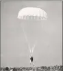  ?? Courtesy of the Oxford Historical Society ?? Adeline Gray, of Oxford, made the first jump with a nylon parachute at Brainard Field in Hartford on June 6, 1942.