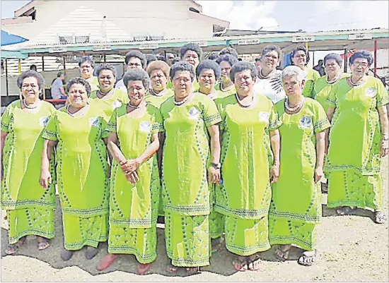  ?? Picture: SUPPLIED ?? Women of Naceva Village in Kulu, Beqa pose for a group photo during the Methodist Church in Fiji and Rotuma 2019 Festival of Praise at Furnival Park, Toorak in Suva yesterday.