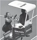  ?? DANIELLE PARHIZKARA­N/USA TODAY SPORTS ?? Serena Williams had a heated dispute with chair umpire Carlos Ramos in the 2018 US Open final.