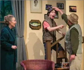  ?? PHOTOS BY LINDSEY RYDER, RYDER PHOTOGRAPH­Y ?? Deb Dagenais, Daniel Oros and Al French as Ethel, Billy and Norman in “On Golden Pond.” The mouthy teen and the cranky Norman find common ground.
