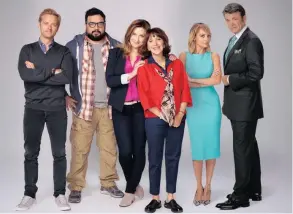  ?? Picture: NBC ?? FUNNY: Great News (M-Net 101, Monday at 5.50pm). Adam Campbell as Greg Walsh, Horatio Sanz as Justin, Briga Heelan as Katie Wendelson, Andrea Martin as Carol Wendelson, Nicole Richie as Portia Scott-Griffith and John Michael Higgins as Chuck Pierce.