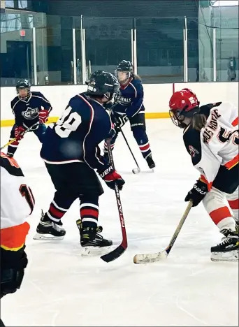  ?? COURTESY PHOTO ?? Emily Peña in a face-against Santa Fe. Peña had a hat trick versus the Capitals.