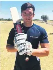  ?? Photo: Supplied ?? David Masterson is captaining the Madibaz A team while they compete in the University Sport SA cricket week in Stellenbos­ch this week.