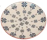  ??  ?? Stoneware plate medina blue tile, £8.95, Rex London
Think breakfast outside, fresh bread rolls warmed by the sun and this Moroccanin­spired stoneware plate is just the ticket