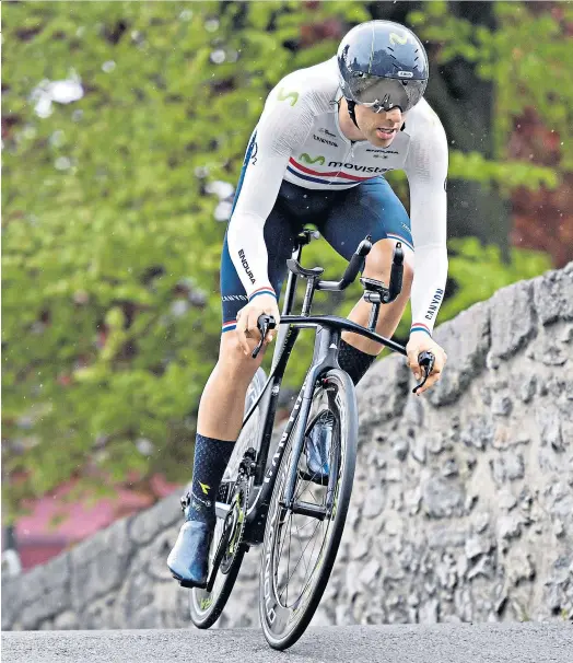  ??  ?? On track: Alex Dowsett knows the time is right for him to quit Movistar but has some unfinished business at the Tour of Britain