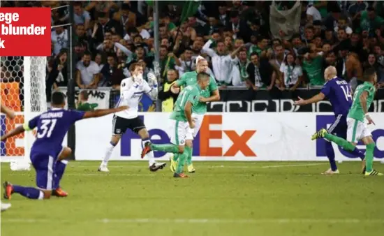  ?? Foto PHOTO NEWS ?? In de laatste minuut kreeg Anderlecht nog het deksel op de neus: 1-1.