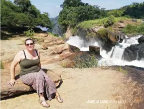  ??  ?? MARIE AT MURCHISON FALLS