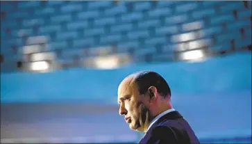  ?? Ohad Zwigenberg Pool Pool Photo Photo ?? ISRAELI Prime Minister Naftali Bennett speaks during the memorial ceremony for the fallen soldiers of the 1973 Yom Kippur War. The gathering took place at the Hall of Remembranc­e on Mt. Herzl in Jerusalem.