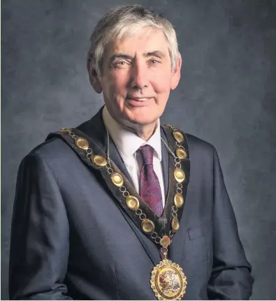  ?? MANDY THOMAS ?? The new Mayor of Bridgend, Cllr John McCarthy