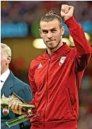  ??  ?? OUT: Welsh talisman Gareth Bale