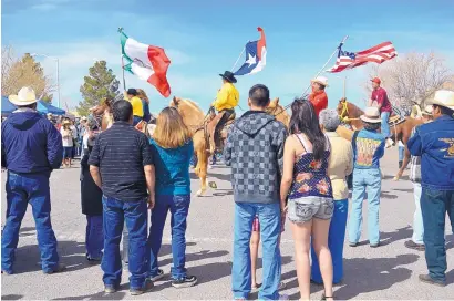  ?? ROBERTO E. ROSALES/JOURNAL ?? Tourists watch the annual Binational Cavalcade in Columbus, N.M. This year’s event is expected to be extra big, marking the 100th anniversar­y of Pancho Villa’s raid.