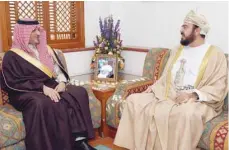  ?? — ONA ?? HH Sayyid Asaad bin Tareq al Said receives Prince Abdulaziz bin Saud bin Nayef al Saud.