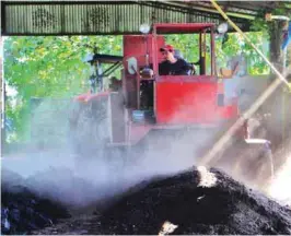  ??  ?? Fresh Start has its own self-propelled compost turner which is used in the turning and fermentati­on of different organic matters which can be made into green and pollution-free organic fertilizer.