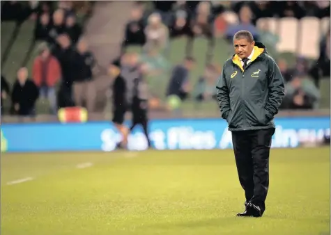  ?? PICTURE: REUTERS ?? IN THE DOLDRUMS: Springbok coach Allister Coetzee at the Aviva Stadium in Dublin on Saturday.