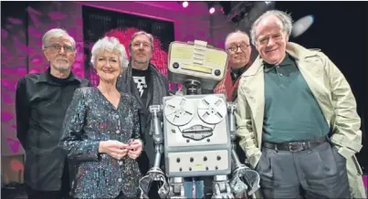  ?? Picture: PA. ?? The original radio cast, from left, Stephen Moore, Susan Sheridan, Mark Wing-Davey, Simon Jones and Geoff McGivern at the BBC Radio Theatre, London.