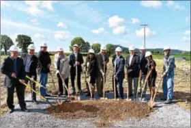 ?? SUBMITTED PHOTO ?? South Heidelberg Township officials are joined by representa­tives of Prime Wellness PA at a groundbrea­king ceremony for the new medical marijuana grow/processing facility in South Heidelberg Industrial Park.