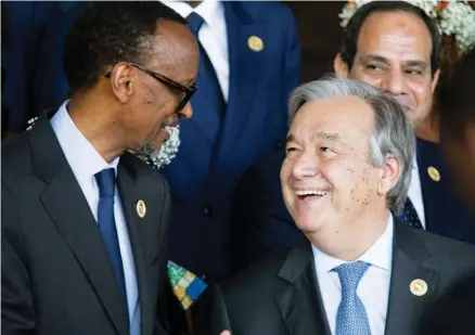  ?? ZACHARIAS ABUBEKER / AFP ?? Liderança de António Guterres abre uma nova era no relacionam­ento da ONU com a União Africana e os líderes do continente