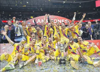  ?? FOTO: RFEF ?? El triunfo en la Copa de España debe servir de ejemplo al Barça para la temporada que viene