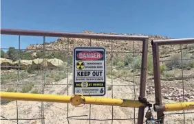  ?? ARLYSSA BECENTI/THE REPUBLIC ?? Leaders of the Diné people drafted a resolution asking the Biden Administra­tion to utilize full federal authority to block transport of Uranium ore from a mine south of the Grand Canyon across tribal lands.