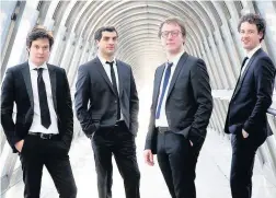  ??  ?? Pictured are the Van Kuijk Quartet. Image courtesy of Andrea H Vega.