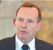  ??  ?? Former PM Tony Abbott.