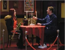  ??  ?? Whitney and Halfway have a date in the Queen Vic.