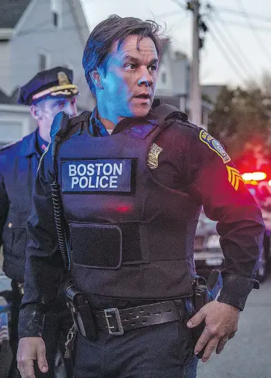  ?? KAREN BALLARD ?? Mark Wahlberg in Patriots Day, the story of the Boston Marathon bombing on April 15, 2013.
