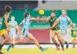  ??  ?? Shannon Rioli handballs