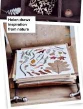  ??  ?? Helen draws inspiratio­n from nature