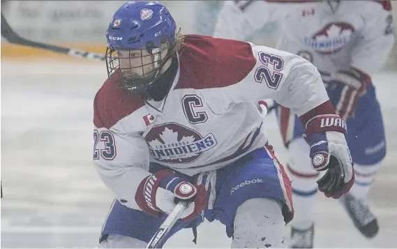  ?? DAX MELMER ?? Canadiens captain Michael Long admits he briefly thought about moving on and focusing on his education after his team was swept by the Essex 73’s in last season’s final.