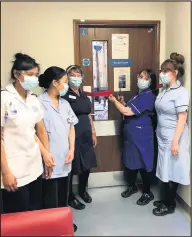  ??  ?? ■ One of the retreat rooms being opened by some of Leicester’s hospital staff.