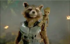  ?? DISNEY-MARVEL STUDIOS ?? Rocket and Baby Groot steal scenes in “Guardians of the Galaxy: Vol. 2.”
