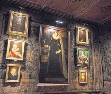  ?? Picture: PA. ?? A portrait of Mary, Queen of Scots, centre, on display at the Palace of Holyroodho­use in Edinburgh.