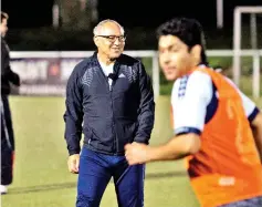  ?? — AFP photo ?? This file picture taken on September 9, 2015 shows former Bayern Munich and Wolfsburg coach Felix Magath overseeing a training session of the Welcome United 03 football team in Potsdam.