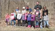  ?? Photo submitted ?? Pictured are members of the Girls Scouts who helped plant trees.