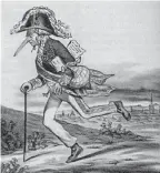  ??  ?? Karikatur des flüchtende­n Kanzlers Metternich.