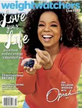  ??  ?? Oprah Winfrey continues to be a Weight Watchers ambassador – pictured on the magazine in 2017