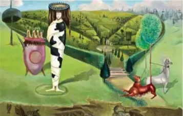  ?? | CORTESÍA ?? Té verde. La dama oval, del año 1942, es una de las obras más representa­tivas de Leonora Carrington.