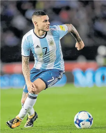  ?? AFP ?? Mauro Icardi. En racha en el Inter, todavía tiene que demostrar en la Selección.