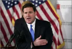  ?? AP FILE ?? In this Dec. 2, 2020, file photo, Arizona Republican Gov. Doug Ducey answers a question during a news conference in Phoenix.