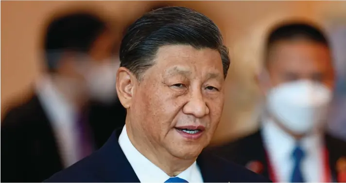  ?? Photo: Jack Taylor AP, File) ?? China's President Xi Jinping arrives to attend the APEC Economic Leaders Meeting during the Asia-Pacific Economic Cooperatio­n, summit, Nov. 19, 2022, in Bangkok, Thailand. Chinese leader Xi talked Wednesday, April 26, 2023, with Ukrainian President Volodymyr Zelenskyy by phone and appealed for negotiatio­ns in Russia's war against his country, warning “there is no winner in a nuclear war,” state media said, in a long-anticipate­d conversati­on after Beijing said it wanted to act as peace mediator.