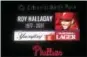  ?? ROB PARENT — DIGITAL FIRST MEDIA ?? A sign outside of Citizens Bank Park Tuesday night announces the sad passing of Roy Halladay.