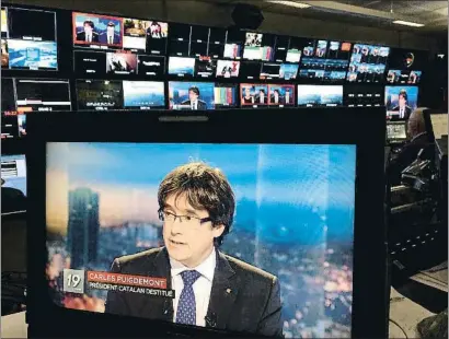  ?? RTBF / ACN ?? Carles Puigdemont en una imatge de l’entrevista de divendres en una televisió belga