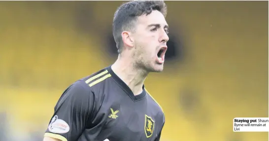  ??  ?? Staying put Shaun Byrne will remain at Livi