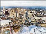  ?? CONTRIBUTE­D ?? the Gulch plan calls for office space with skyscraper­s, 1,000 residences, hotels and retail space.