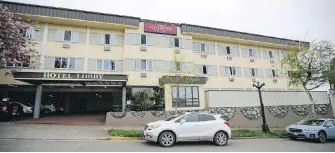  ?? ADRIAN LAM, TIMES COLONIST ?? B.C. Housing has been leasing 83 units in the former Capital City Center Hotel on Douglas Street since April 2020, but a fire in November displaced dozens of residents, with the first tenants returning two weeks ago.