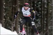  ?? ELVIS PIAZZI — THE ASSOCIATED PRESS ?? Kikkan Randall skis during a cross country women’s World Cup sprint qualificat­ion, in Dobbiaco, Italy.