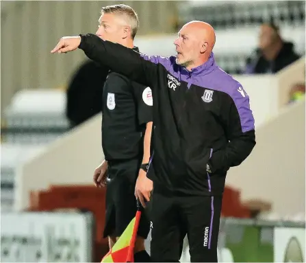  ?? Pic: Phil GREIG/SCFC ?? FLYING HIGH: Kevin Russell has Stoke City Under-23s in contention for a Division Two play-off spot.