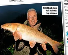  ??  ?? Trent barbel are Bob Roberts’ big passion.